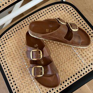 Birkenstock Arizona Big Buckle Oiled Leather - Cognac size 40